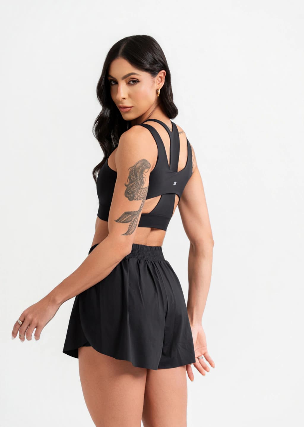 CONJ.SHORT DUPLO ISIS PRETO