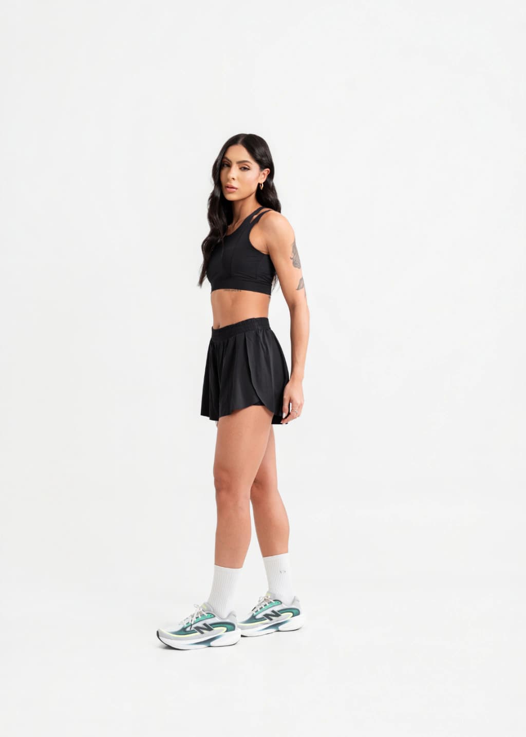 CONJ.SHORT DUPLO ISIS PRETO