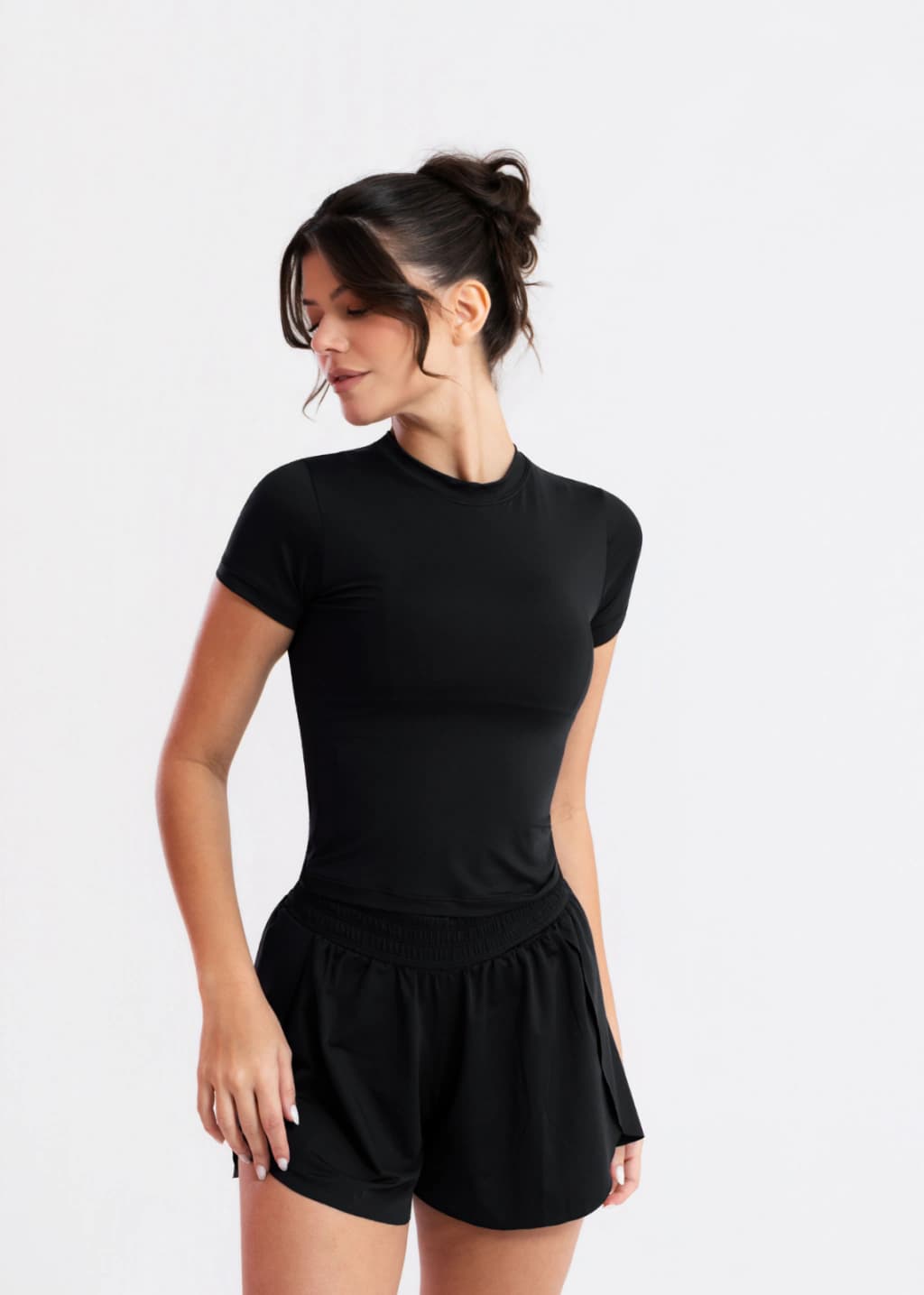 BLUSA DE MANGA MALU PRETO